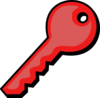 Red Key Clip Art