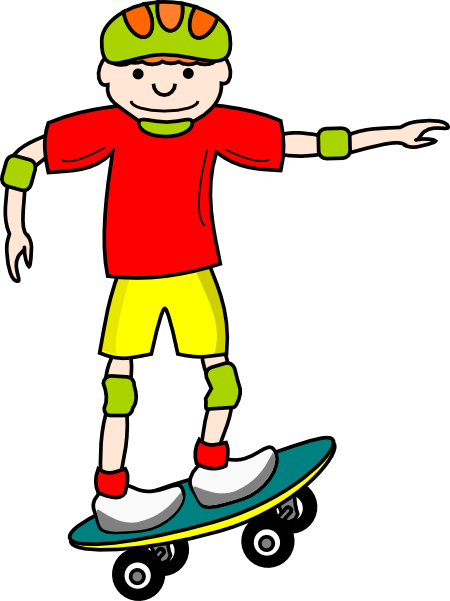 Skate Board Boy Clip Art at Clker.com - vector clip art online, royalty