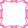 Scrolly Frame Pink Clip Art