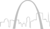 St. Louis Skyline With Arc Clip Art