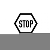 Clipart Stop Sign Black White Image