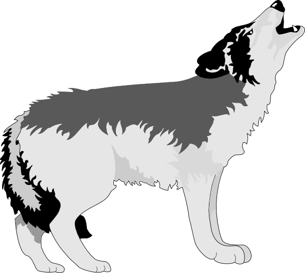 Wolf Howling Clip Art at Clker.com - vector clip art online, royalty