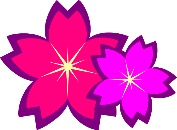 Purple Flowers Clip Art at Clker.com - vector clip art online, royalty