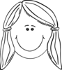 Face Of Girl Outline Clip Art