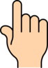 Pointing Finger Bold Clip Art