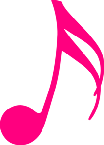 Music Note Pink Clip Art