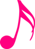 Music Note Pink Clip Art