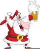 Santa Claus Drunk Clipart Image