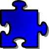 Blue Jigsaw Piece Clip Art