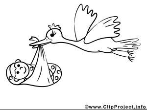Clipart Storch Mit Baby Kostenlos Image