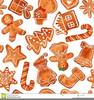 Snowflake And Gingerbread Man Clipart Image