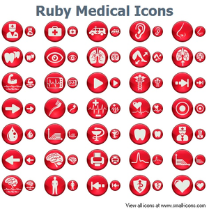 Ruby Medical Icons Image