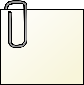 Note With Paperclip Clip Art