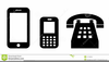 Cell Phone Clipart Black And White Image