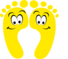 Yellow Happy Feet Clip Art