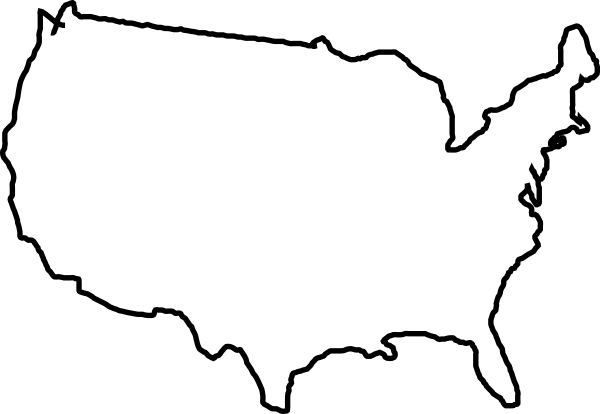 White Map Usa Clip Art at Clker.com - vector clip art online, royalty