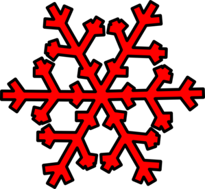 Red Snowflake Clip Art