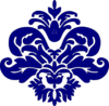 Navy Blue Damask Clip Art