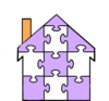 Puzzle Pieces House Clip Art