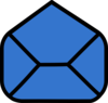 Blue Envelope Open Clip Art