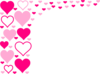 Pink Hearts Border Clip Art