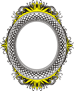 Oval Frame Vertical Clip Art