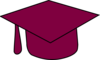 Maroon Grad Cap Clip Art