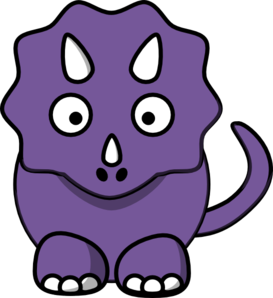 Purple Baby Dinosaur Clip Art