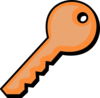 Orange Key Clip Art