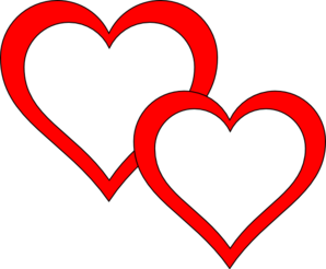 Two Hearts Overlap Clip Art