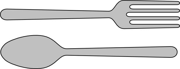 Fork And Spoon Silverware Clip Art at Clker.com - vector clip art