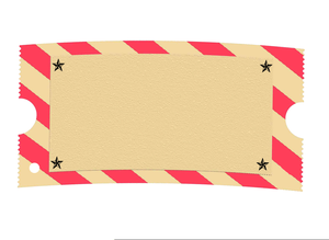 Blank Ticket Template Clipart Image