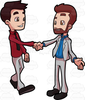 Friends Shaking Hands Clipart Image
