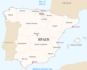 Spain Region Map Image