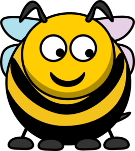 Bee Looking Right-down Clip Art