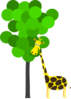 Giraffe With Tree Clip Art