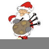 Santa Playing Bagpipes Clipart Image