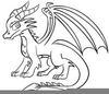 Simple Black Dragon Clipart Image