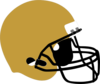 Football Helmet Gold Black Clip Art