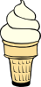 Vanilla Soft Serve Ice Cream Cone Clip Art