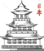 Japanese Pagoda Clipart Image