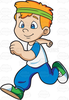 Boy Jogging Clipart Image