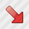 Icon Arrow Right Down Red 1 Image