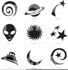 Alien Clipart Black And White Image