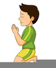 Pray Kneel Clipart Image