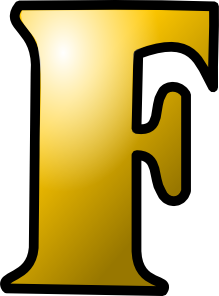 Letter F Icon Clip Art