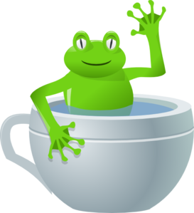 Unexpected Frog In My Tea Clip Art