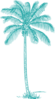 Coconut-palm-tree Teal Clip Art