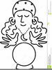 Gypsy With Crystal Ball Clipart Image