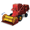 Combine Harvester With Movement Icon Image